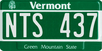 VT license plate NTS437