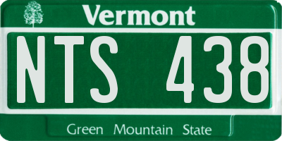 VT license plate NTS438