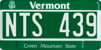 VT license plate NTS439