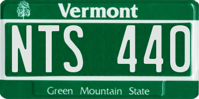 VT license plate NTS440