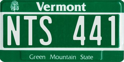VT license plate NTS441