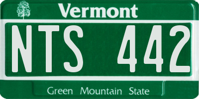 VT license plate NTS442