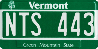 VT license plate NTS443