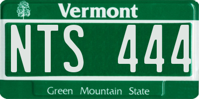 VT license plate NTS444