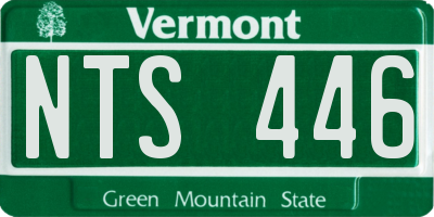 VT license plate NTS446