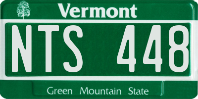 VT license plate NTS448