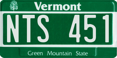 VT license plate NTS451
