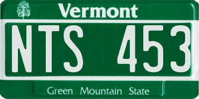 VT license plate NTS453