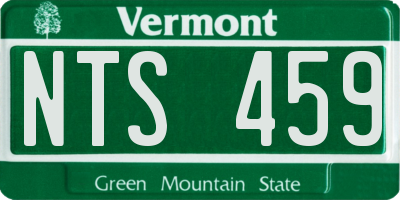 VT license plate NTS459