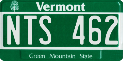 VT license plate NTS462