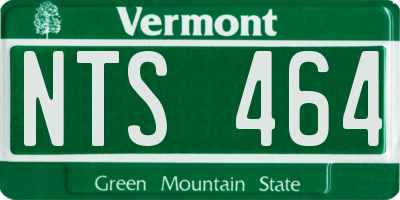 VT license plate NTS464