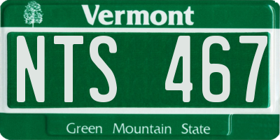 VT license plate NTS467