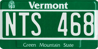 VT license plate NTS468