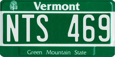 VT license plate NTS469