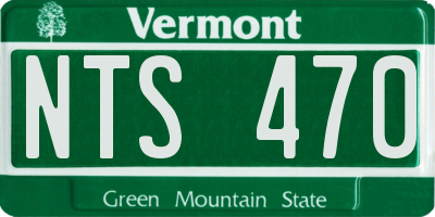 VT license plate NTS470