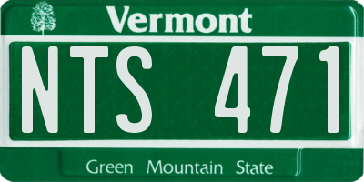 VT license plate NTS471