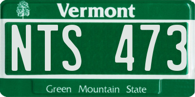 VT license plate NTS473