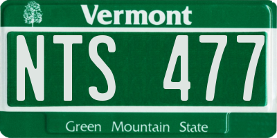 VT license plate NTS477