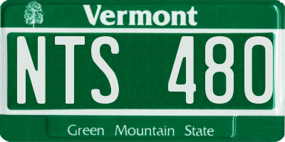 VT license plate NTS480