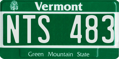 VT license plate NTS483