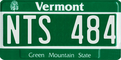 VT license plate NTS484