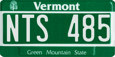 VT license plate NTS485