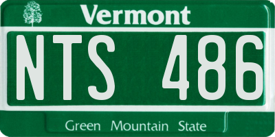 VT license plate NTS486