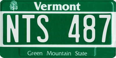 VT license plate NTS487