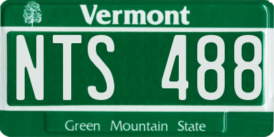 VT license plate NTS488