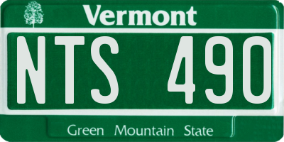 VT license plate NTS490