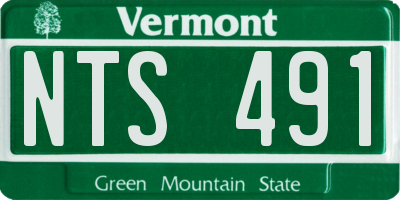 VT license plate NTS491