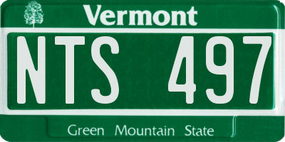 VT license plate NTS497