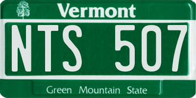 VT license plate NTS507