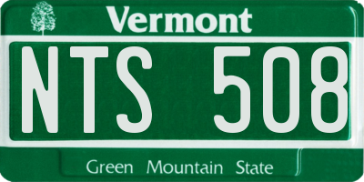 VT license plate NTS508