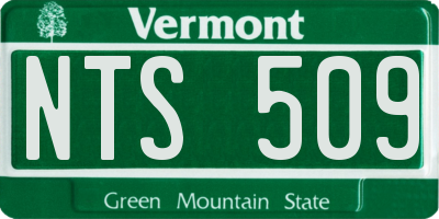 VT license plate NTS509