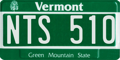 VT license plate NTS510