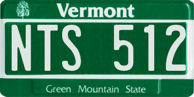 VT license plate NTS512