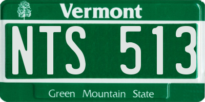 VT license plate NTS513