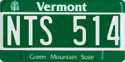 VT license plate NTS514