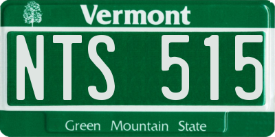 VT license plate NTS515