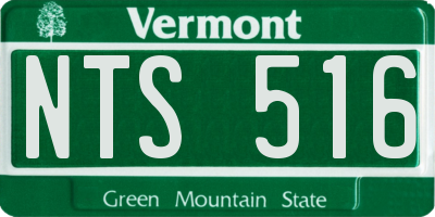 VT license plate NTS516