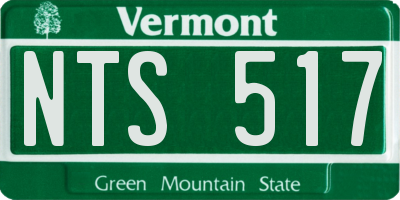 VT license plate NTS517