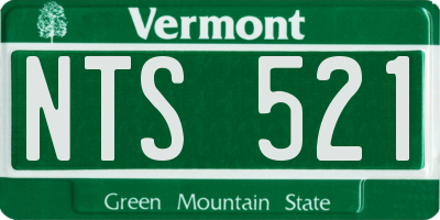 VT license plate NTS521