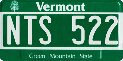 VT license plate NTS522