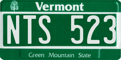 VT license plate NTS523
