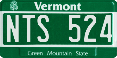 VT license plate NTS524