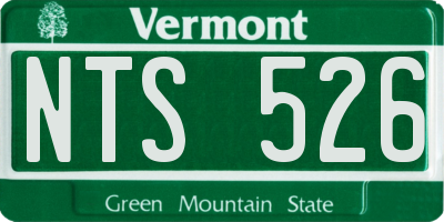VT license plate NTS526
