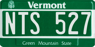 VT license plate NTS527