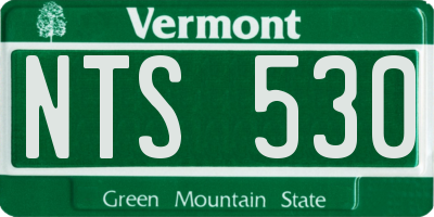 VT license plate NTS530