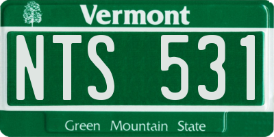 VT license plate NTS531